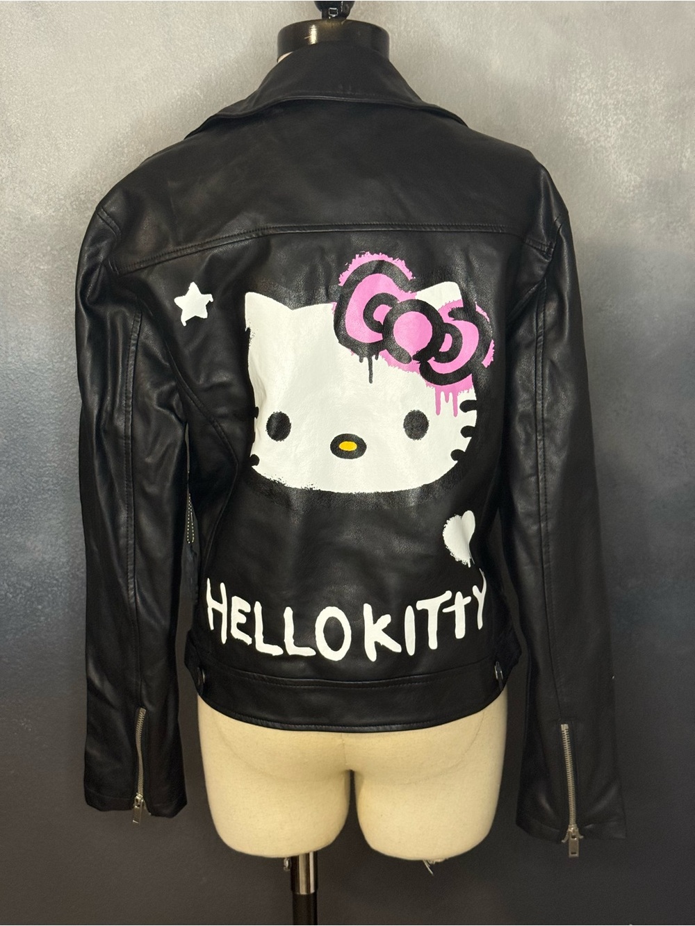 Hello Kitty & Friends x Forever 21 Faux Leather Moto Jacket - Size Small - NWT